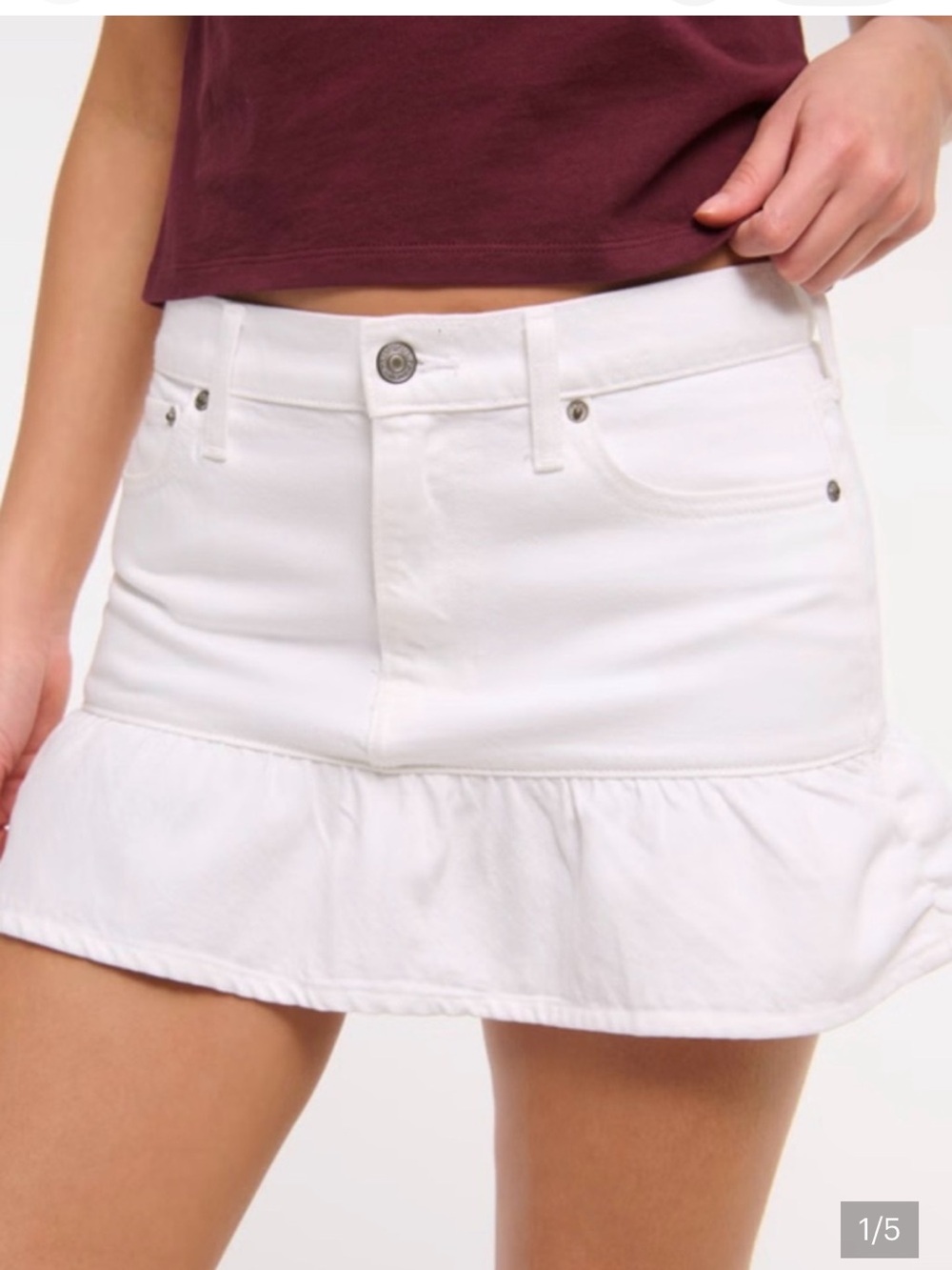 Abercrombie & Fitch mid rise denim mini skirt - Picture 4 of 7